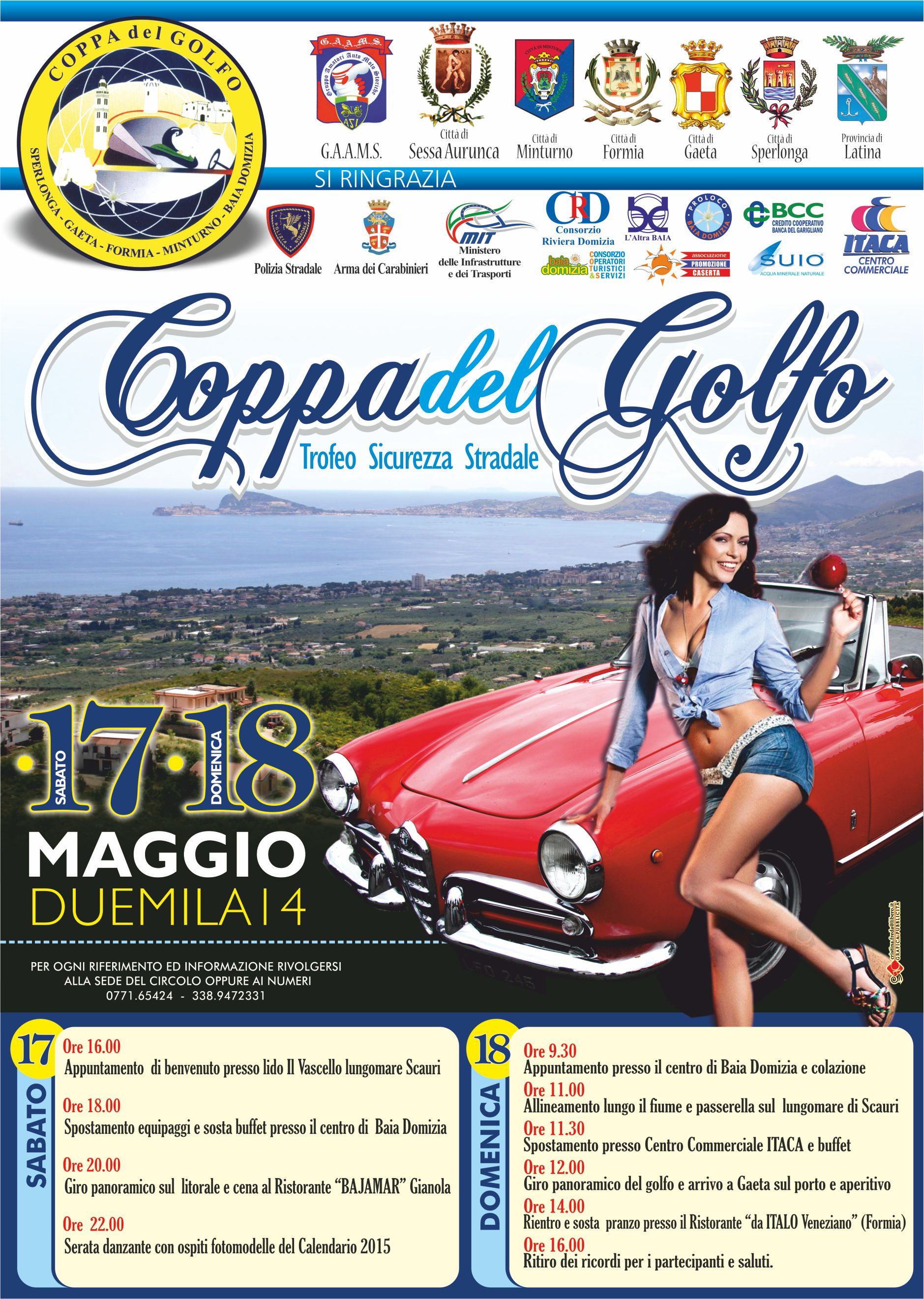 programma manifestazione coppa del golfo 17 18 maggio 2014